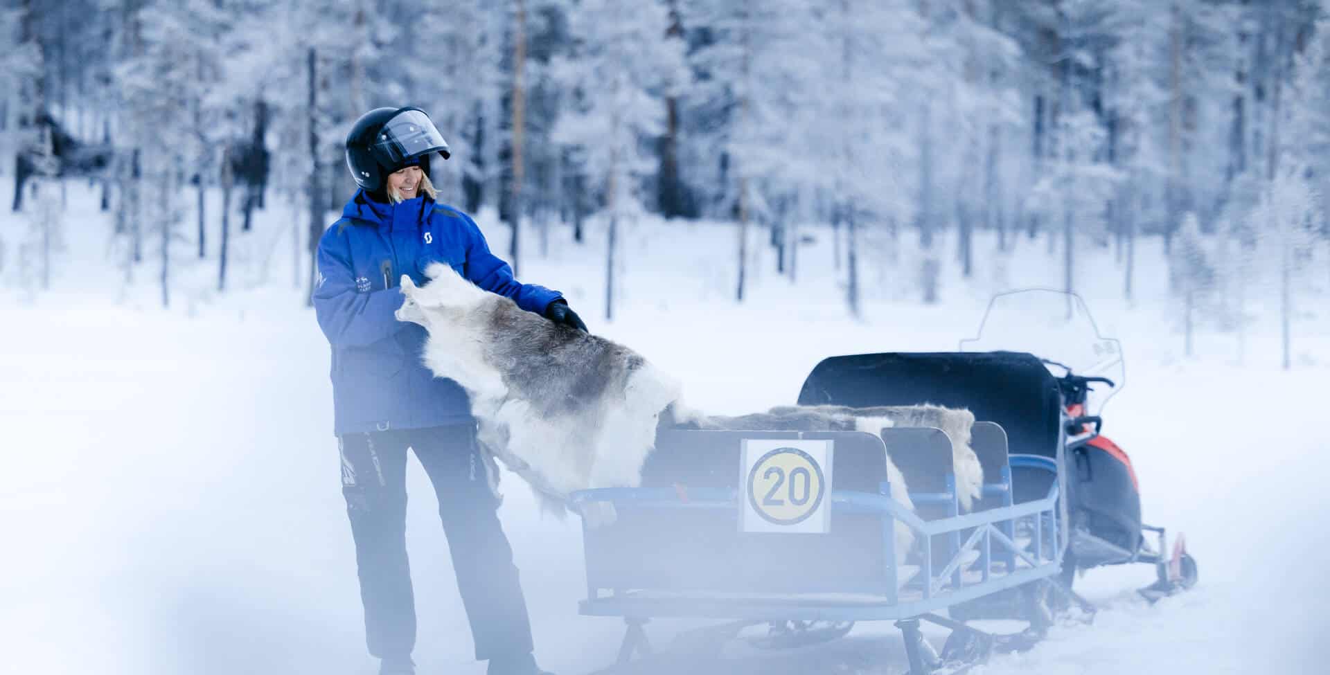 Lapland Safaris snowmobile sleigh driver (3)